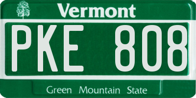 VT license plate PKE808