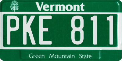 VT license plate PKE811