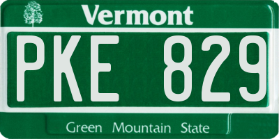 VT license plate PKE829