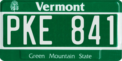 VT license plate PKE841