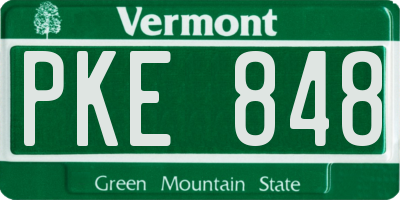 VT license plate PKE848
