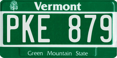 VT license plate PKE879