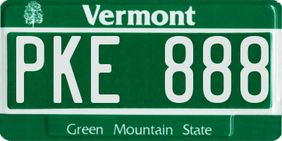 VT license plate PKE888