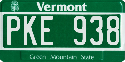 VT license plate PKE938