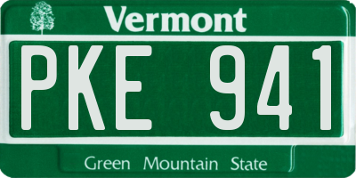 VT license plate PKE941