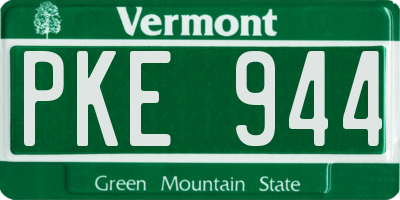 VT license plate PKE944