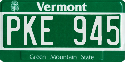 VT license plate PKE945