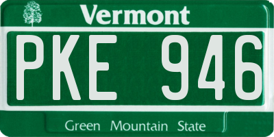 VT license plate PKE946