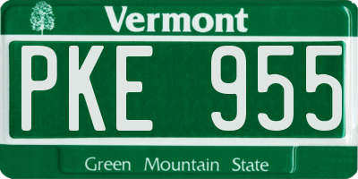 VT license plate PKE955