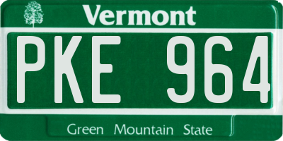 VT license plate PKE964