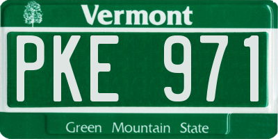 VT license plate PKE971