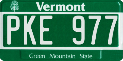 VT license plate PKE977