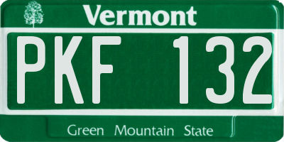 VT license plate PKF132