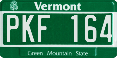 VT license plate PKF164