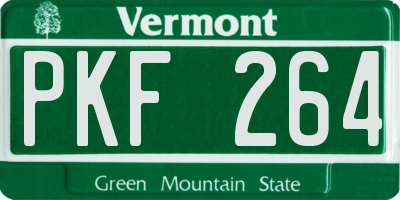 VT license plate PKF264