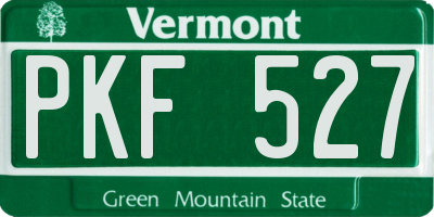 VT license plate PKF527