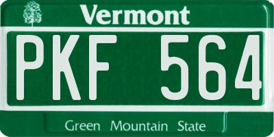 VT license plate PKF564
