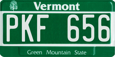 VT license plate PKF656