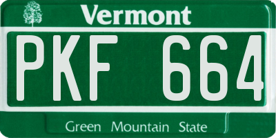 VT license plate PKF664