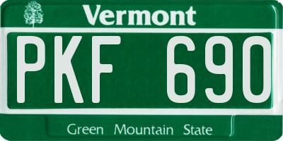 VT license plate PKF690