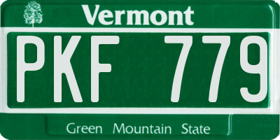 VT license plate PKF779