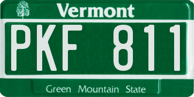 VT license plate PKF811