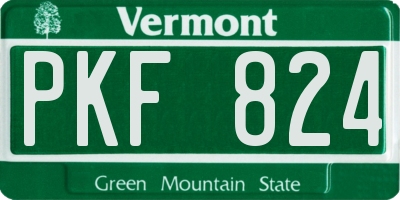 VT license plate PKF824