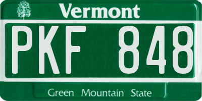 VT license plate PKF848