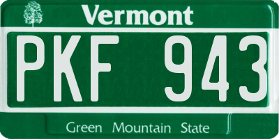 VT license plate PKF943
