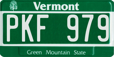 VT license plate PKF979