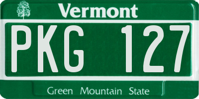 VT license plate PKG127
