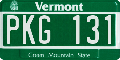 VT license plate PKG131
