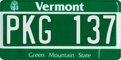VT license plate PKG137
