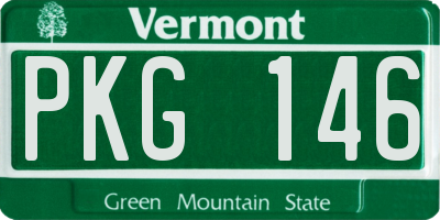 VT license plate PKG146