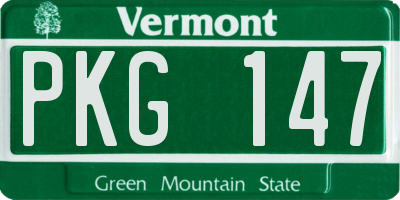 VT license plate PKG147