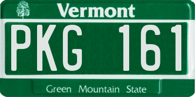 VT license plate PKG161