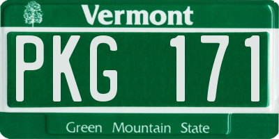 VT license plate PKG171