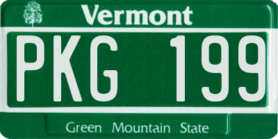 VT license plate PKG199