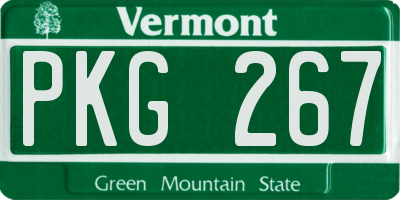 VT license plate PKG267