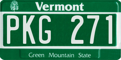 VT license plate PKG271