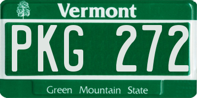 VT license plate PKG272