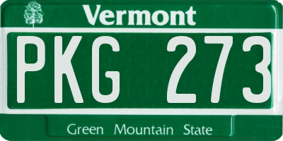 VT license plate PKG273