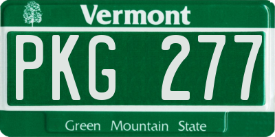 VT license plate PKG277
