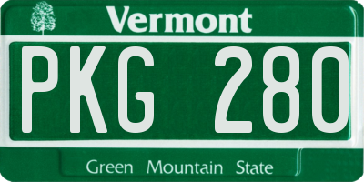 VT license plate PKG280