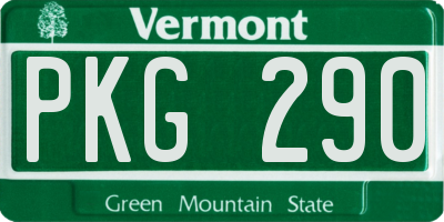 VT license plate PKG290