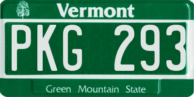 VT license plate PKG293