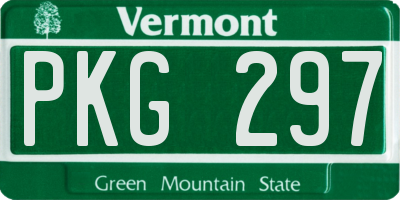 VT license plate PKG297