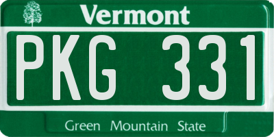 VT license plate PKG331