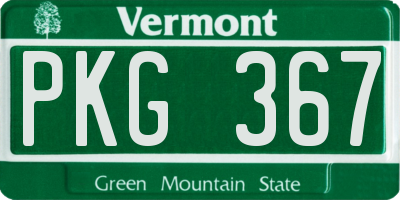 VT license plate PKG367