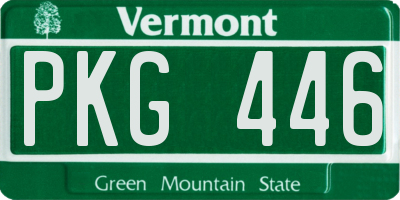 VT license plate PKG446